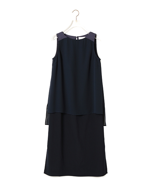 CAROLINA GLASER（カロリナ グレイサー）の「◎CAROLINA GLASER / シフォン マキシワンピース（ワンピース・レディース・クリーム/ネイビー・ONE SIZE）」の18枚目の写真