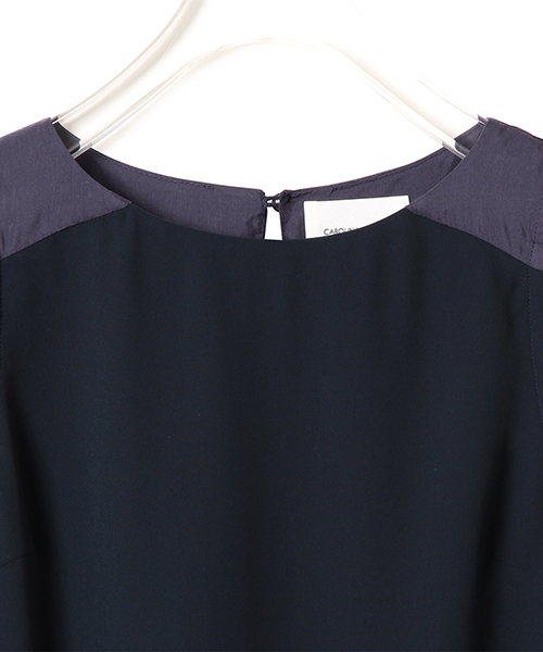 CAROLINA GLASER（カロリナ グレイサー）の「◎CAROLINA GLASER / シフォン マキシワンピース（ワンピース・レディース・クリーム/ネイビー・ONE SIZE）」の7枚目の写真