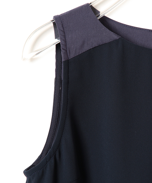 CAROLINA GLASER（カロリナ グレイサー）の「◎CAROLINA GLASER / シフォン マキシワンピース（ワンピース・レディース・クリーム/ネイビー・ONE SIZE）」の10枚目の写真