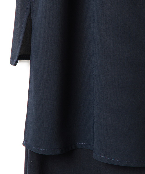 CAROLINA GLASER（カロリナ グレイサー）の「◎CAROLINA GLASER / シフォン マキシワンピース（ワンピース・レディース・クリーム/ネイビー・ONE SIZE）」の11枚目の写真