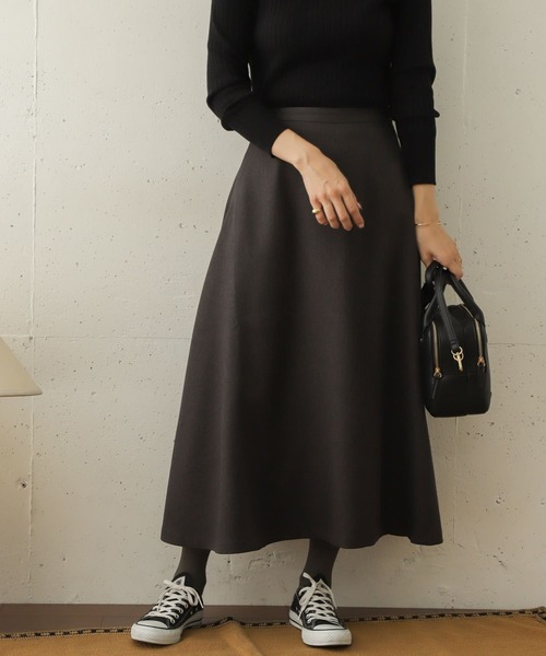 URBAN RESEARCH DOORS（アーバンリサーチドアーズ）の「ヘリンボーンフレアスカート∴（スカート・レディース・チャコールグレー/モカ/ブラウン・ONE）」の15枚目の写真