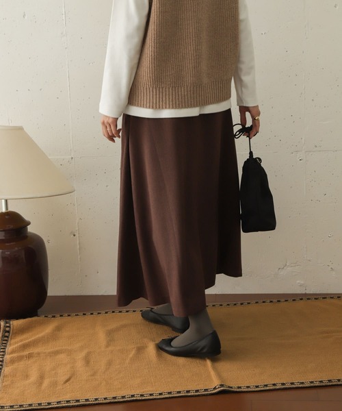 URBAN RESEARCH DOORS（アーバンリサーチドアーズ）の「ヘリンボーンフレアスカート∴（スカート・レディース・チャコールグレー/モカ/ブラウン・ONE）」の17枚目の写真
