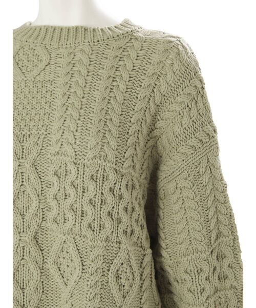 Ungrid - 【新品】Ungridケーブルニット アングリッド Ungrid 【WEB限定】パッチワークケーブルニット