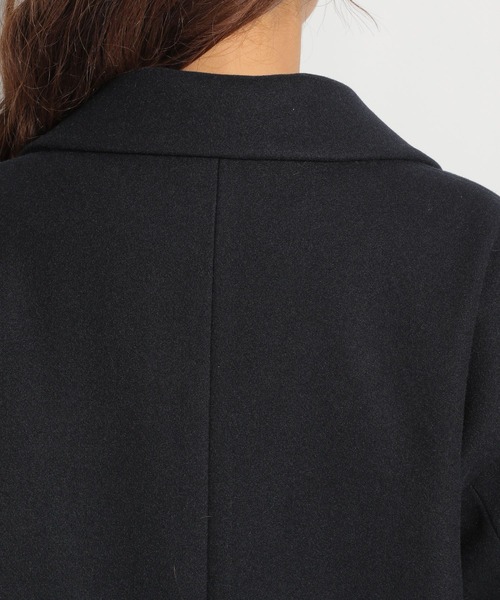 niko and...（ニコアンド）の「ウーリーテックショートコート（テーラードジャケット・レディース・ネイビー/ブラウン/ライトグリーン/モカ・MEDIUM/LARGE）」の21枚目の写真