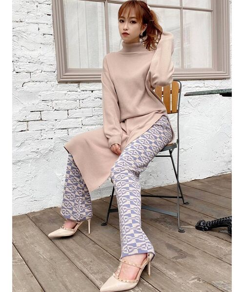 RESEXXY（リゼクシー）の「ジャガードセミフレアニットパンツ（その他パンツ・レディース・ブラック/ブラウン/ブルー・FREE）」の21枚目の写真