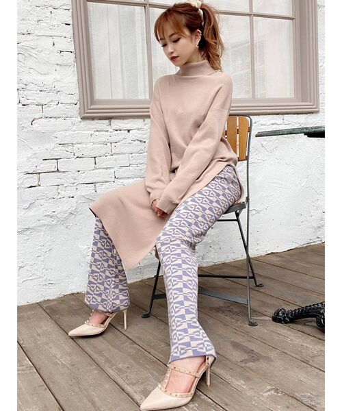 RESEXXY（リゼクシー）の「ジャガードセミフレアニットパンツ（その他パンツ・レディース・ブラック/ブラウン/ブルー・FREE）」の20枚目の写真