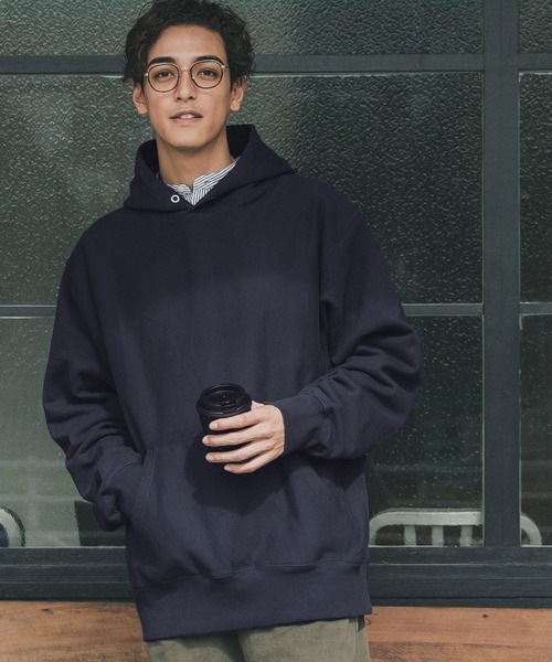 coca(coca)(コカ)の「\新色登場/ユニセックス裏起毛フーディー(パーカー・レディース・ブラック/グレー/アイボリー/ブルー/チャコール/ライトグレー/ネイビー・M/L/XL)」の13枚目の写真