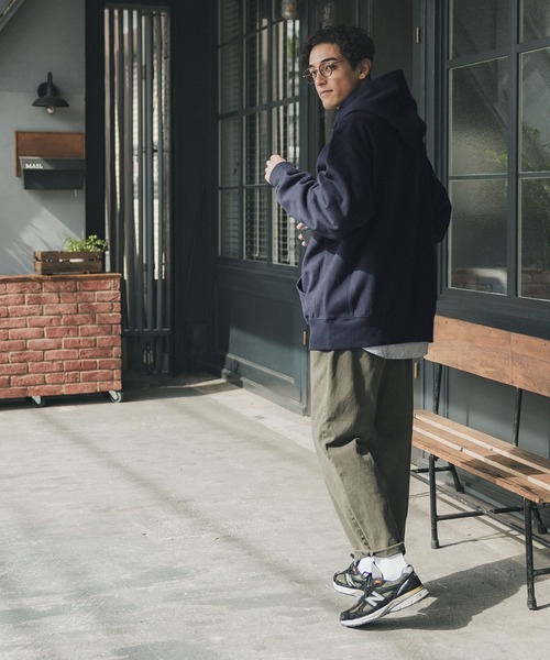 coca(coca)(コカ)の「\新色登場/ユニセックス裏起毛フーディー(パーカー・レディース・ブラック/グレー/アイボリー/ブルー/チャコール/ライトグレー/ネイビー・M/L/XL)」の14枚目の写真