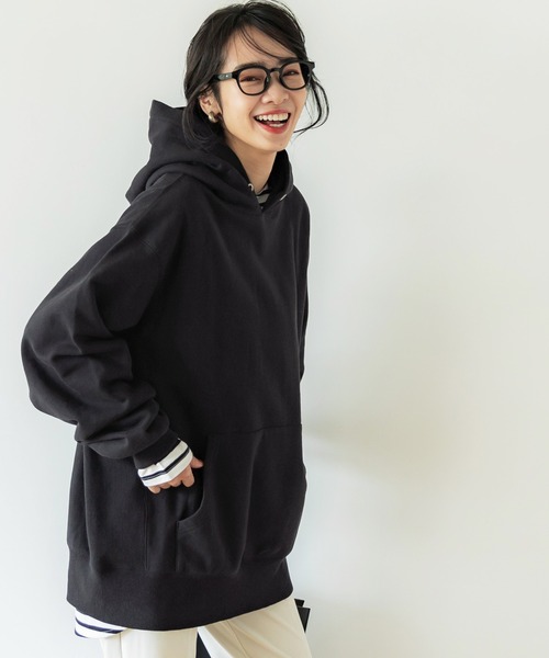 coca(coca)(コカ)の「\新色登場/ユニセックス裏起毛フーディー(パーカー・レディース・ブラック/グレー/アイボリー/ブルー/チャコール/ライトグレー/ネイビー・M/L/XL)」の8枚目の写真