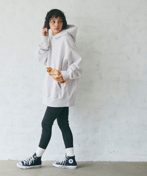 coca(coca)(コカ)の「\新色登場/ユニセックス裏起毛フーディー(パーカー・レディース・ブラック/グレー/アイボリー/ブルー/チャコール/ライトグレー/ネイビー・M/L/XL)」の15枚目の写真