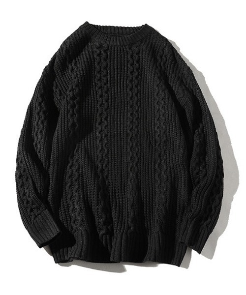 WESTBOY(ウエストボーイ)の「Cable Crew Neck Knit Sweater WO21W3TP11 【WB ORIGINALS】(ニット/セーター・メンズ・ホワイト/ブラック/イエロー/グリーン・M/L/XL)」の3枚目の写真