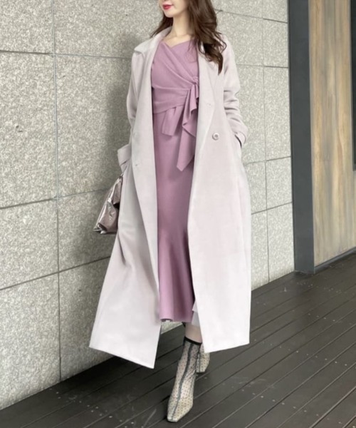 ROYAL PARTY（ロイヤルパーティー）の「【丈が選べる】ウエストマークマーメイドワンピース（ワンピース・レディース・ブラック/ピンク/ベージュ・SHORT/FREE）」の3枚目の写真