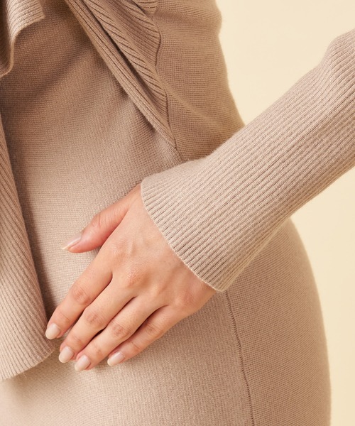 ROYAL PARTY（ロイヤルパーティー）の「【丈が選べる】ウエストマークマーメイドワンピース（ワンピース・レディース・ブラック/ピンク/ベージュ・SHORT/FREE）」の16枚目の写真