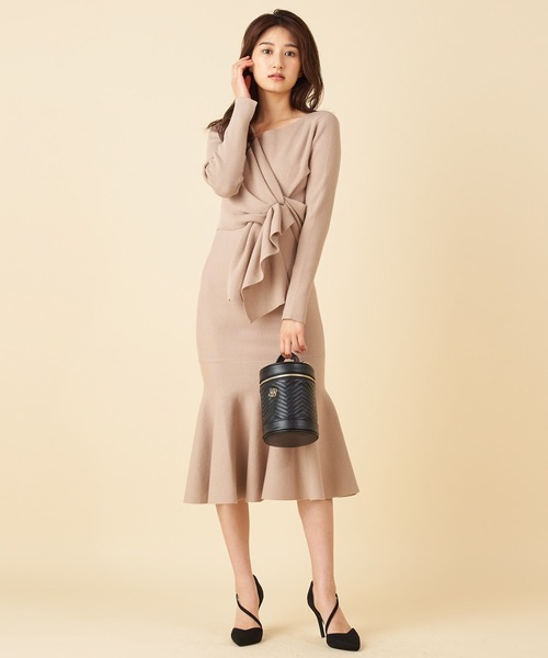 ROYAL PARTY（ロイヤルパーティー）の「【丈が選べる】ウエストマークマーメイドワンピース（ワンピース・レディース・ブラック/ピンク/ベージュ・SHORT/FREE）」の20枚目の写真