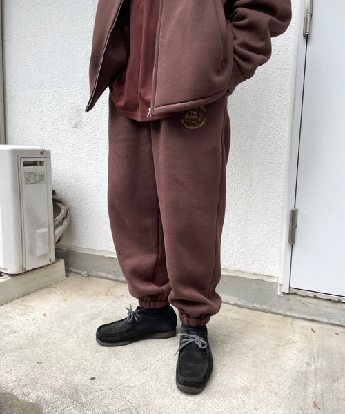 WHO'S WHO gallery（フーズフーギャラリー）の「【KOOKY'N/クーキー】BRONX裏起毛スウェットパンツ（スウェットパンツ・メンズ・アッシュグレー/グリーン/ブラウン/グレー/ネイビー/ブラック・FREE）」の4枚目の写真