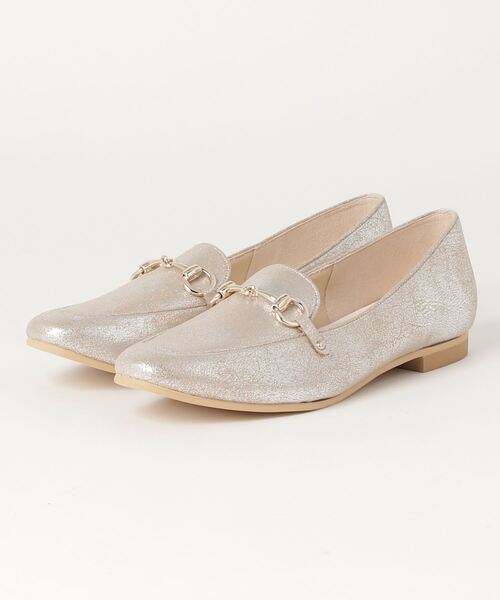 神戸シューズ（コウベシューズ）の「arucco セミスクエアビットローファー（パンプス・レディース・ホワイト/ブラック/ベージュ・23/24/22.5/24.5/23.5）」の3枚目の写真