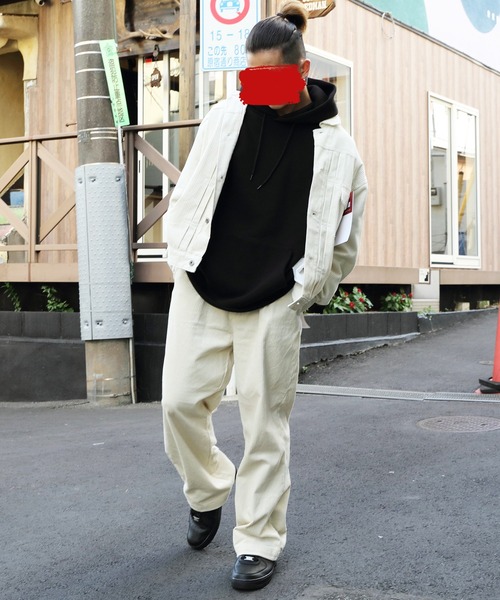 ８(eight)（エイト）の「太ピッチコーデュロイワイドパンツ（チノパンツ・メンズ・アイボリー/ブラック/ダークグリーン/ダークブラウン/ダークブルー・MEDIUM/SMALL/LARGE）」の15枚目の写真