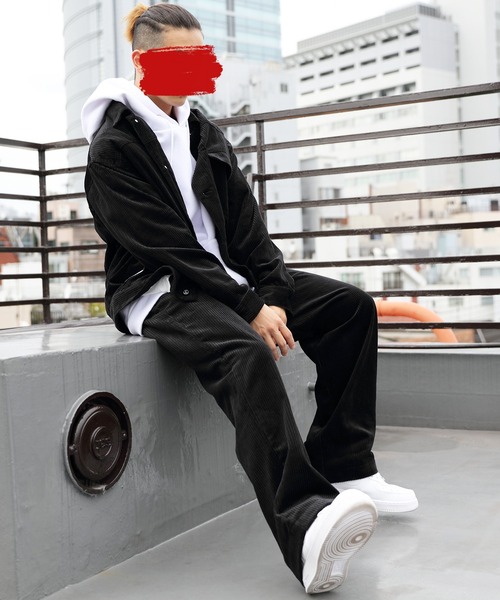 ８(eight)（エイト）の「太ピッチコーデュロイワイドパンツ（チノパンツ・メンズ・アイボリー/ブラック/ダークグリーン/ダークブラウン/ダークブルー・MEDIUM/SMALL/LARGE）」の21枚目の写真