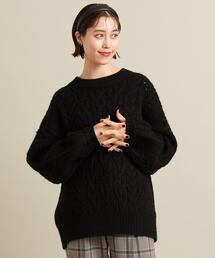 BEAUTY&YOUTH UNITED ARROWS | BY 透かし編みケーブルニットプルオーバー ∴(ニット/セーター)