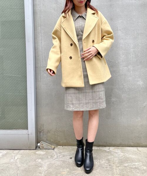 MAJESTIC LEGON（マジェスティックレゴン）の「イロドリミドルコート（その他アウター・レディース・アイボリー/オートミール/イエロー/ピンク系その他/ミント/ブルー系その他5/ブラック・SMALL/MEDIUM）」の22枚目の写真