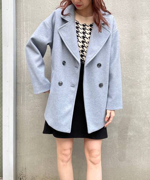 MAJESTIC LEGON（マジェスティックレゴン）の「イロドリミドルコート（その他アウター・レディース・アイボリー/オートミール/イエロー/ピンク系その他/ミント/ブルー系その他5/ブラック・SMALL/MEDIUM）」の16枚目の写真