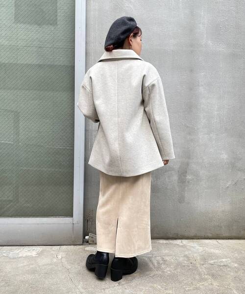 MAJESTIC LEGON（マジェスティックレゴン）の「イロドリミドルコート（その他アウター・レディース・アイボリー/オートミール/イエロー/ピンク系その他/ミント/ブルー系その他5/ブラック・SMALL/MEDIUM）」の11枚目の写真