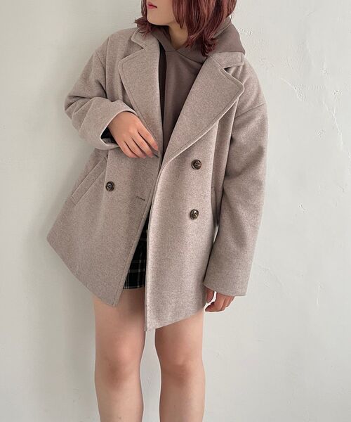 MAJESTIC LEGON（マジェスティックレゴン）の「イロドリミドルコート（その他アウター・レディース・アイボリー/オートミール/イエロー/ピンク系その他/ミント/ブルー系その他5/ブラック・SMALL/MEDIUM）」の19枚目の写真