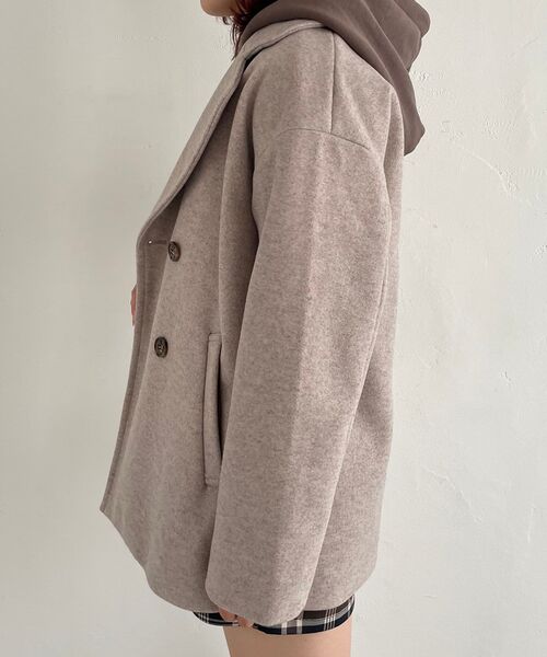 MAJESTIC LEGON（マジェスティックレゴン）の「イロドリミドルコート（その他アウター・レディース・アイボリー/オートミール/イエロー/ピンク系その他/ミント/ブルー系その他5/ブラック・SMALL/MEDIUM）」の21枚目の写真