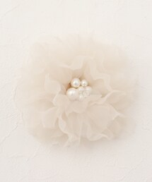 OPAQUE.CLIP | フェイクパール付きコサージュ(ブローチ/コサージュ)