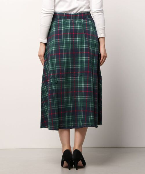MAX&Co.（マックス アンド コー）の「MAX＆Co. [コニコ] タータン フリース スカート（スカート・レディース・グリーン/ボルドー・SMALL/MEDIUM/LARGE/X-SMALL）」の5枚目の写真