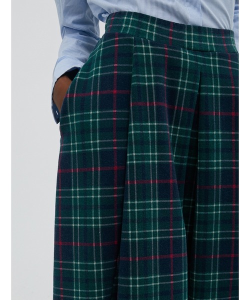 MAX&Co.（マックス アンド コー）の「MAX＆Co. [コニコ] タータン フリース スカート（スカート・レディース・グリーン/ボルドー・SMALL/MEDIUM/LARGE/X-SMALL）」の4枚目の写真
