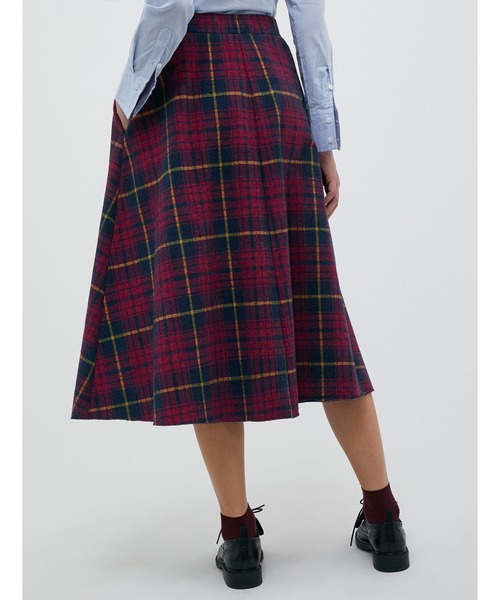 MAX&Co.（マックス アンド コー）の「MAX＆Co. [コニコ] タータン フリース スカート（スカート・レディース・グリーン/ボルドー・SMALL/MEDIUM/LARGE/X-SMALL）」の8枚目の写真