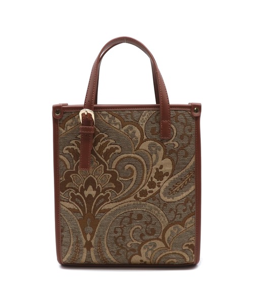 GUSCIO(グッシオ)の「【グッシオベーシック】ジャガードミニトートバッグ アラベスク ゼブラ ダマスク(トートバッグ・レディース・ブラック/グレー/キャメル/ネイビー・FREE)」の8枚目の写真
