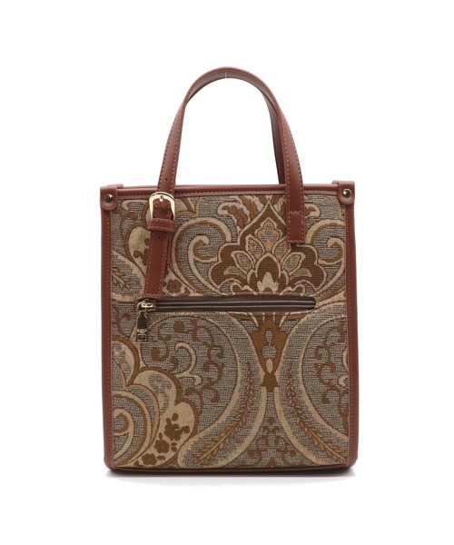 GUSCIO(グッシオ)の「【グッシオベーシック】ジャガードミニトートバッグ アラベスク ゼブラ ダマスク(トートバッグ・レディース・ブラック/グレー/キャメル/ネイビー・FREE)」の11枚目の写真