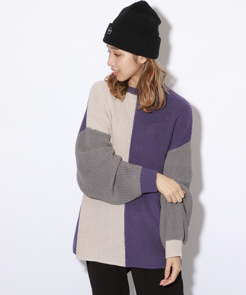 PBLIM（ページボーイリム）の「【PAGEBOYLIM】マルチパターンニット（ニット/セーター・レディース・グリーン系その他/パープル系その他・FREE）」の22枚目の写真