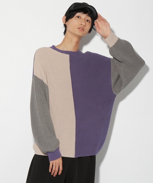 PBLIM（ページボーイリム）の「【PAGEBOYLIM】マルチパターンニット（ニット/セーター・レディース・グリーン系その他/パープル系その他・FREE）」の15枚目の写真