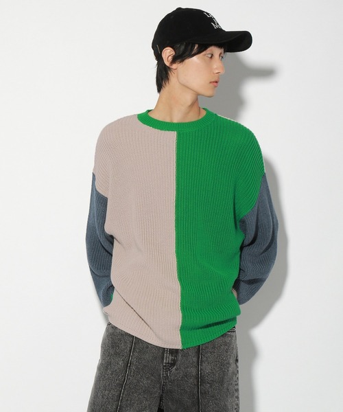 PBLIM（ページボーイリム）の「【PAGEBOYLIM】マルチパターンニット（ニット/セーター・レディース・グリーン系その他/パープル系その他・FREE）」の16枚目の写真
