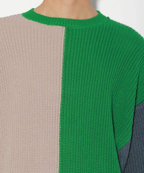 PBLIM（ページボーイリム）の「【PAGEBOYLIM】マルチパターンニット（ニット/セーター・レディース・グリーン系その他/パープル系その他・FREE）」の5枚目の写真