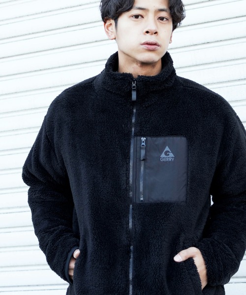 GERRY(ジェリー)の「GERRY / ジェリー 別注 オーバーサイズ ボア フリース ブルゾン(ブルゾン・メンズ・ブラック/ブラウン/グレイッシュベージュ・MEDIUM/LARGE)」の2枚目の写真