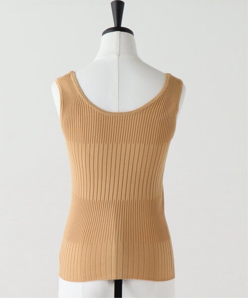 RAY CASSIN（レイカズン）の「ランダムピッチリブニットタンク（タンクトップ・レディース・グレイッシュベージュ/ブラック/イエロー/キナリ/パープル・FREE）」の18枚目の写真