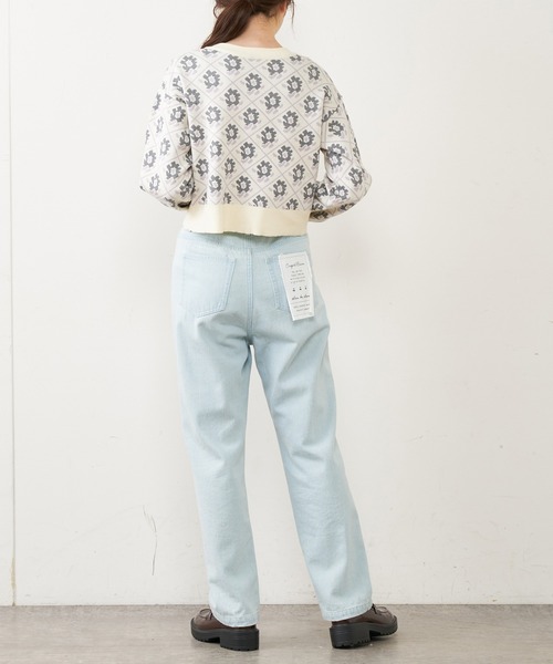 OLIVE des OLIVE（オリーブデオリーブ）の「ジャガードカーディガン（カーディガン/ボレロ・レディース・オフホワイト/ブラック/ラベンダー/グレー・FREE）」の7枚目の写真