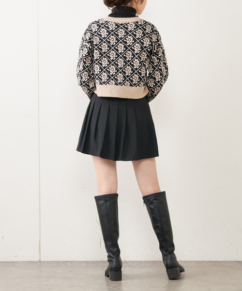 OLIVE des OLIVE（オリーブデオリーブ）の「ジャガードカーディガン（カーディガン/ボレロ・レディース・オフホワイト/ブラック/ラベンダー/グレー・FREE）」の13枚目の写真