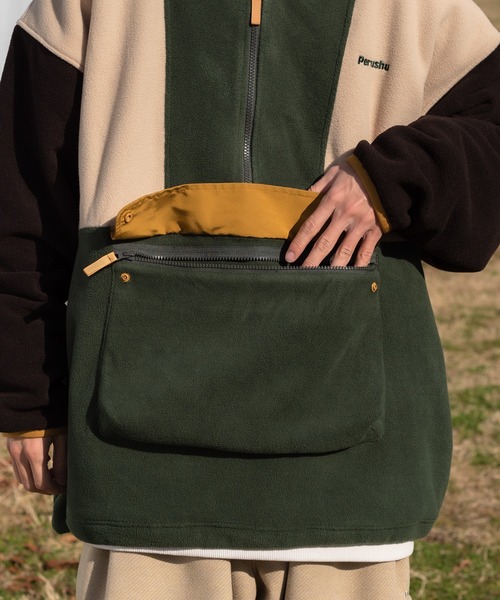 ペルーシュフリースハーフジップperushu Perushu（ペルーシュ）の「配色切り替えハーフジップフリース（その他