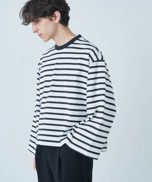 Lui's（ルイス）の「ウルティマワイドスリーブカットソー（Tシャツ/カットソー・メンズ・ホワイト/ブラック/グリーン/ブラック×ホワイト・FREE）」の3枚目の写真