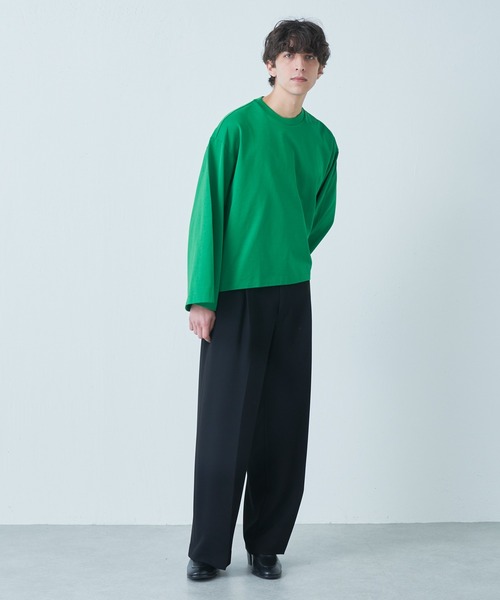 Lui's（ルイス）の「ウルティマワイドスリーブカットソー（Tシャツ/カットソー・メンズ・ホワイト/ブラック/グリーン/ブラック×ホワイト・FREE）」の9枚目の写真