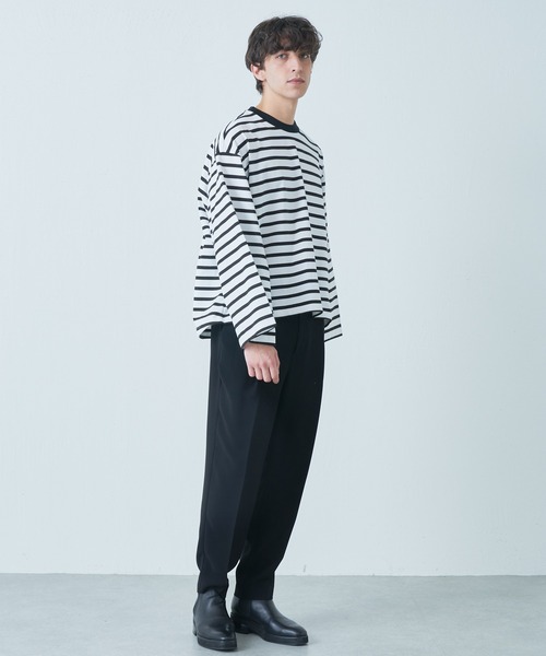 Lui's（ルイス）の「ウルティマワイドスリーブカットソー（Tシャツ/カットソー・メンズ・ホワイト/ブラック/グリーン/ブラック×ホワイト・FREE）」の6枚目の写真