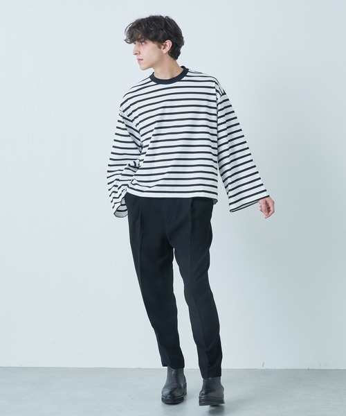 Lui's（ルイス）の「ウルティマワイドスリーブカットソー（Tシャツ/カットソー・メンズ・ホワイト/ブラック/グリーン/ブラック×ホワイト・FREE）」の10枚目の写真