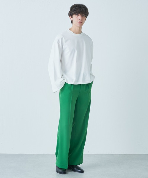 Lui's（ルイス）の「ウルティマワイドスリーブカットソー（Tシャツ/カットソー・メンズ・ホワイト/ブラック/グリーン/ブラック×ホワイト・FREE）」の8枚目の写真