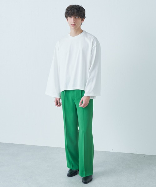 Lui's（ルイス）の「ウルティマワイドスリーブカットソー（Tシャツ/カットソー・メンズ・ホワイト/ブラック/グリーン/ブラック×ホワイト・FREE）」の12枚目の写真