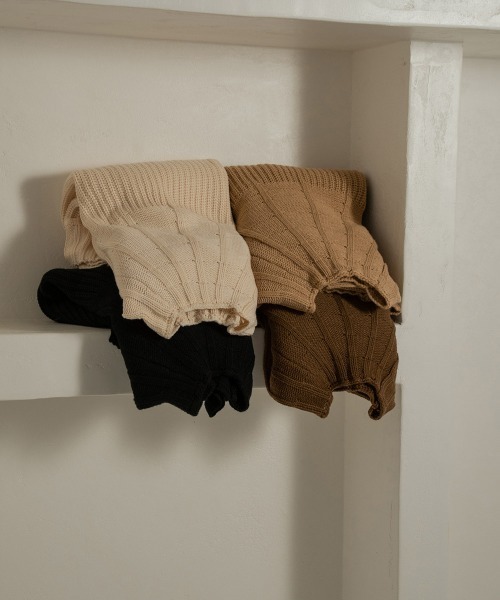 lawgy（ラウジー）の「two pattern combination knit（ニット/セーター・レディース・アイボリー/ベージュ/ブラウン/ブラック・FREE）」の19枚目の写真